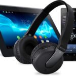 Wireless headphones and mobile devices.