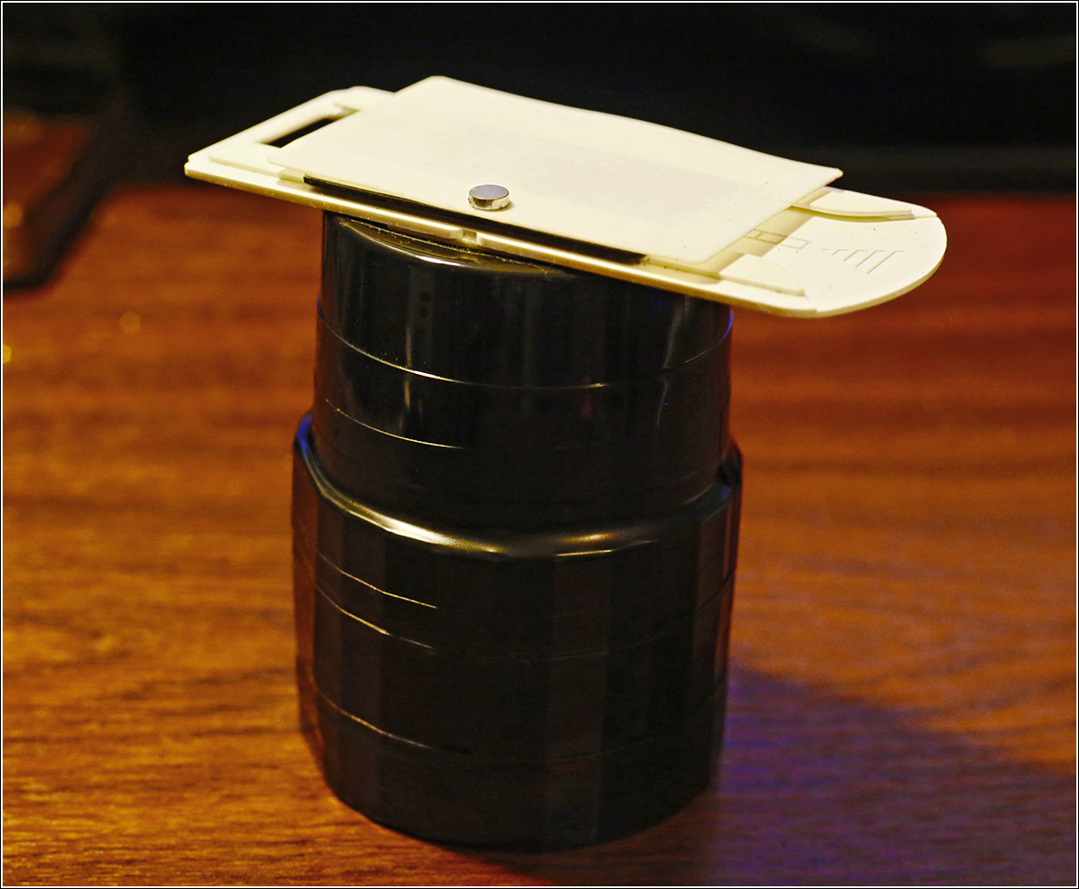 Homemade scanner made from a pipe.