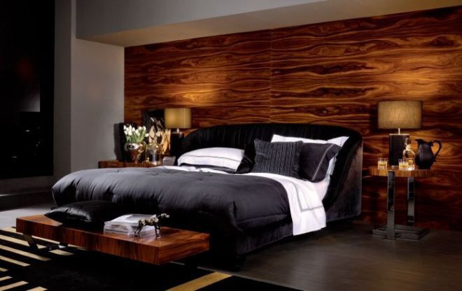 bedroom in wood