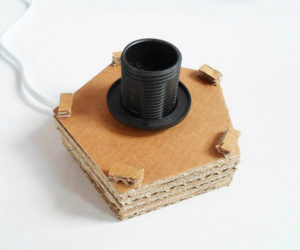 corrugated cardboard lamp