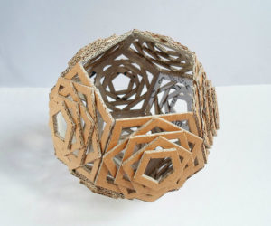 corrugated cardboard lamp