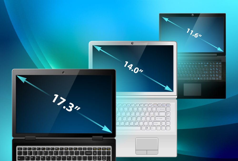 Laptops with different diagonals.
