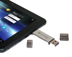 Flash drive with tablet.
