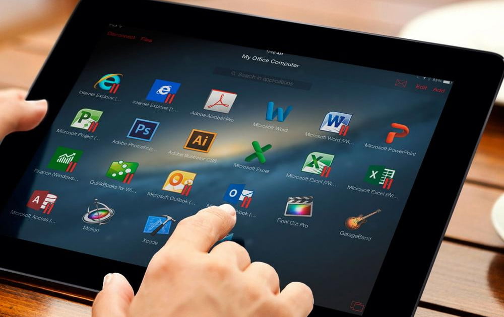 Lots of apps on the tablet.