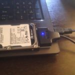 Hard drive in a laptop.