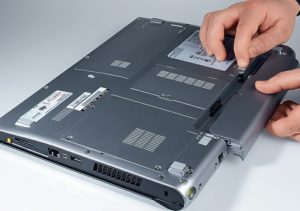 remove the battery from the laptop