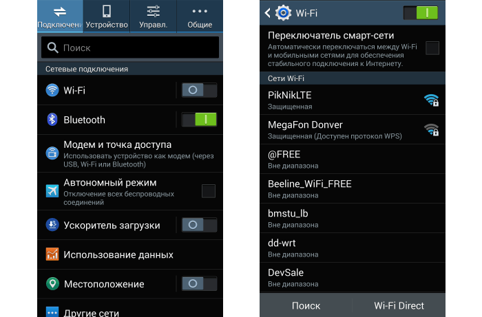 Standard connection procedure