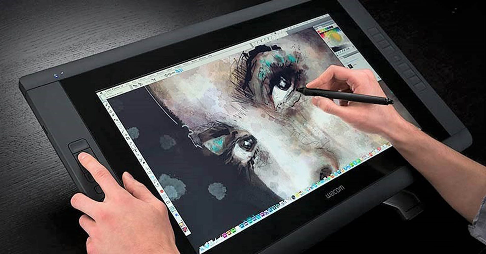 professional drawing on a tablet