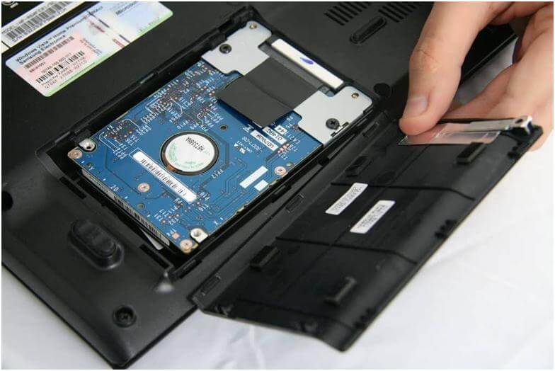 How to connect an SSD to a laptop