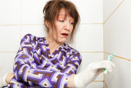 brushing with a toothbrush