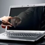 Black screen on laptop.