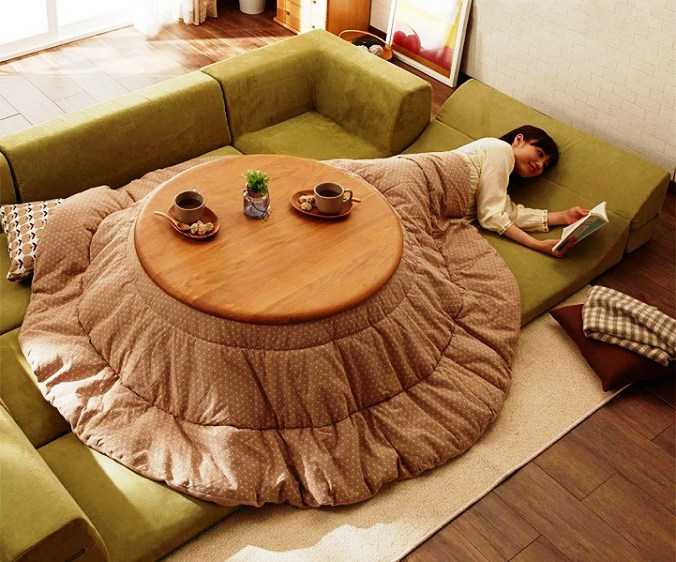 Kotatsu - a hybrid of a table, blanket and heater