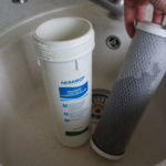 Why does my water filter turn green?