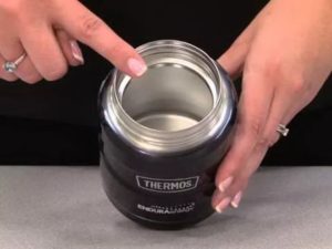 Which thermoses have a lid on the bottom?