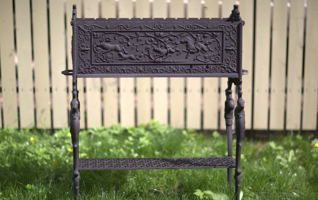 Cast iron grill.