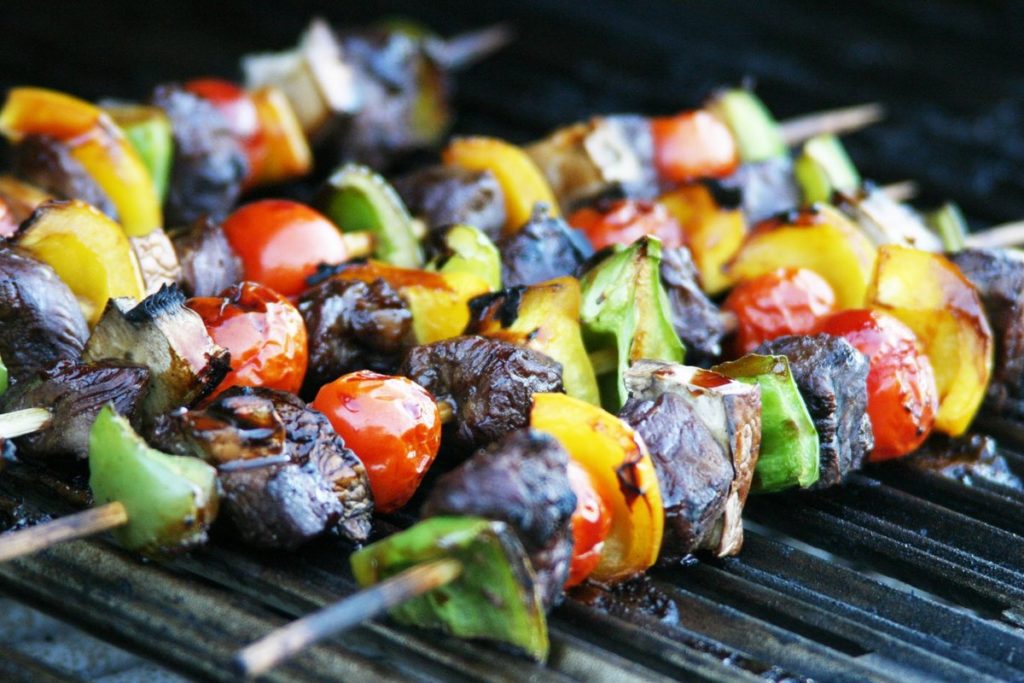 Vegetable kebab.