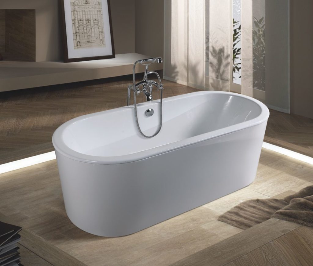 Cast iron bath.