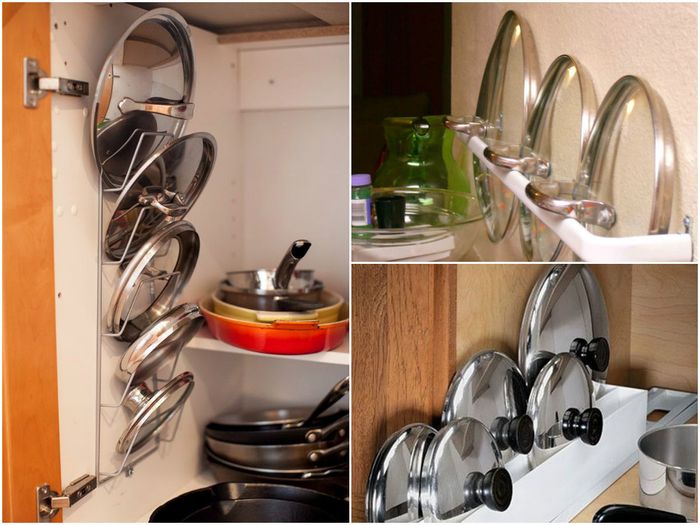 Lids storage options.