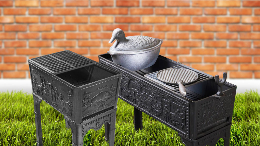 Braziers made of cast iron.