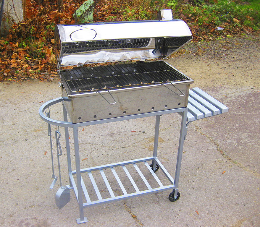 Stainless steel grill.