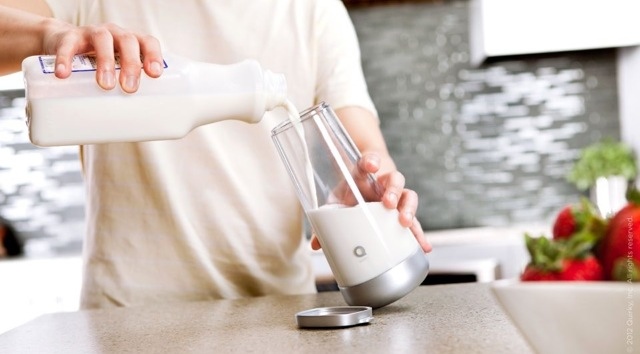 A jug indicating that the milk has gone bad.