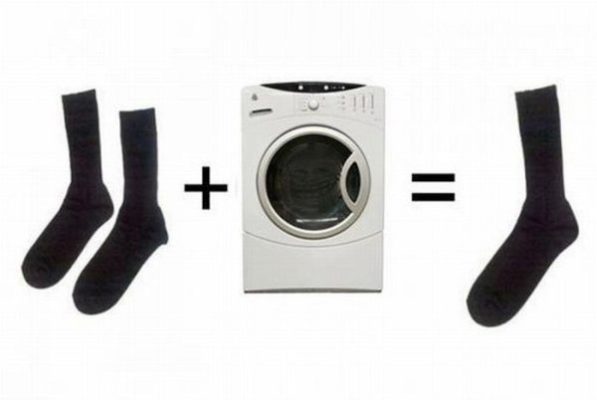 Where do socks go in the washing machine?