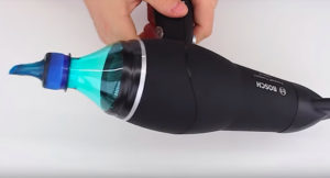 Vacuum cleaner from hair dryer to collect small particles