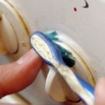 How to clean stove handles from grease without erasing the inscriptions