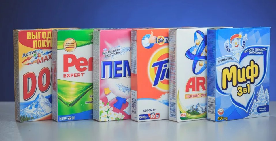 various washing powders