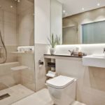 cleaning the bathroom