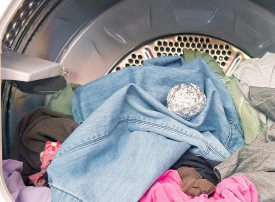 Why do we need foil balls in the laundry?
