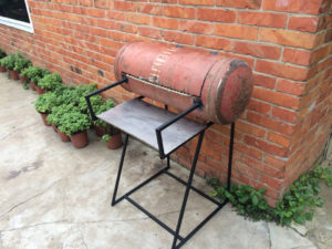 Barbecue from a gas cylinder.