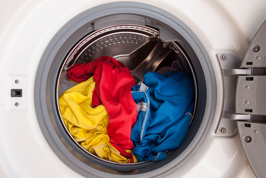 laundry in the machine