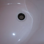 Bathtub drain hole.