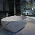 Bathtub made of artificial stone.