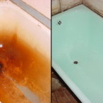 Restoration with enamel: before and after.