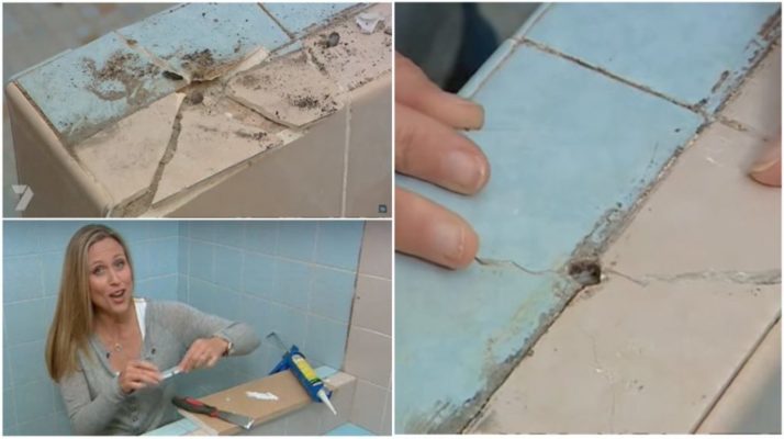 The girl completely transformed an old bathroom for pennies
