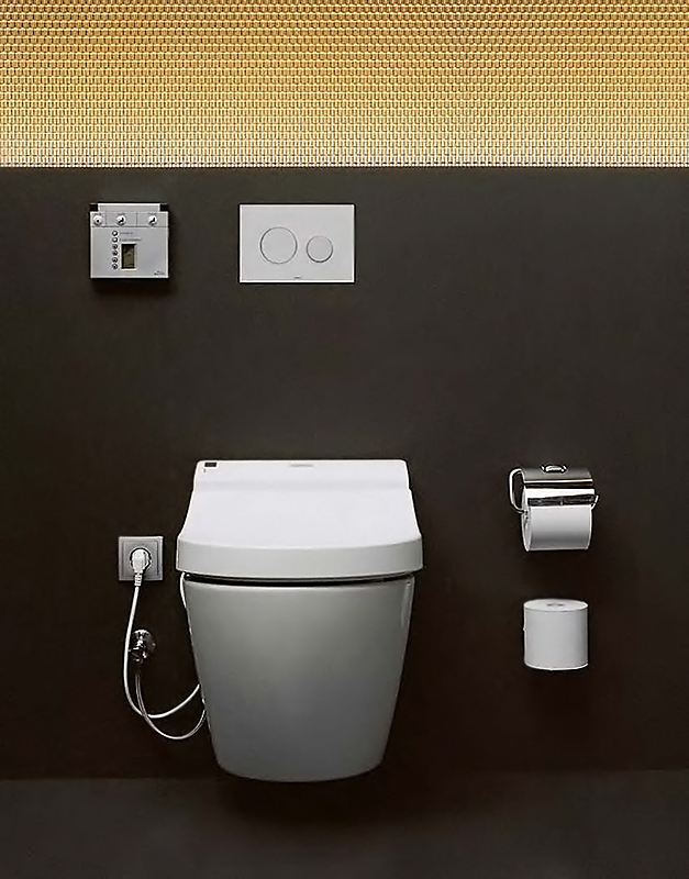 Toilet in the bathroom.