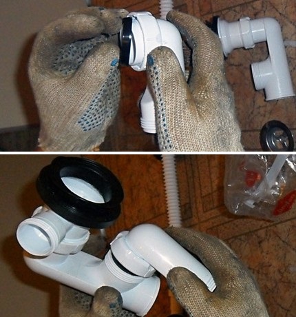 Siphon installation.