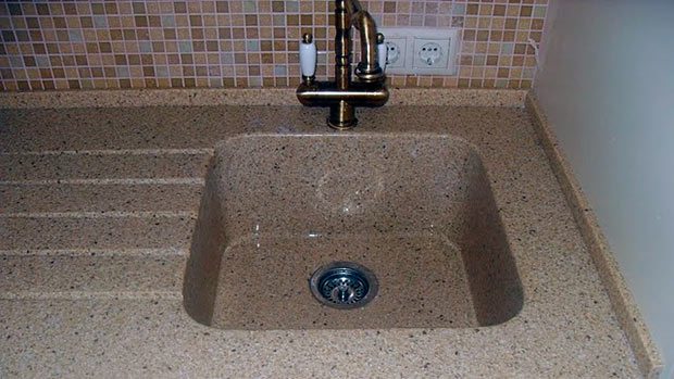 cleaning a porcelain tile kitchen sink