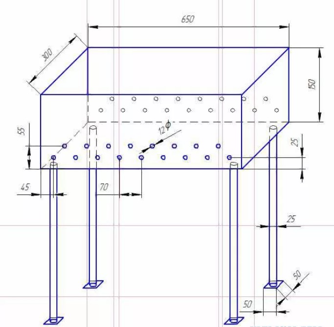 barbecue hole drawing