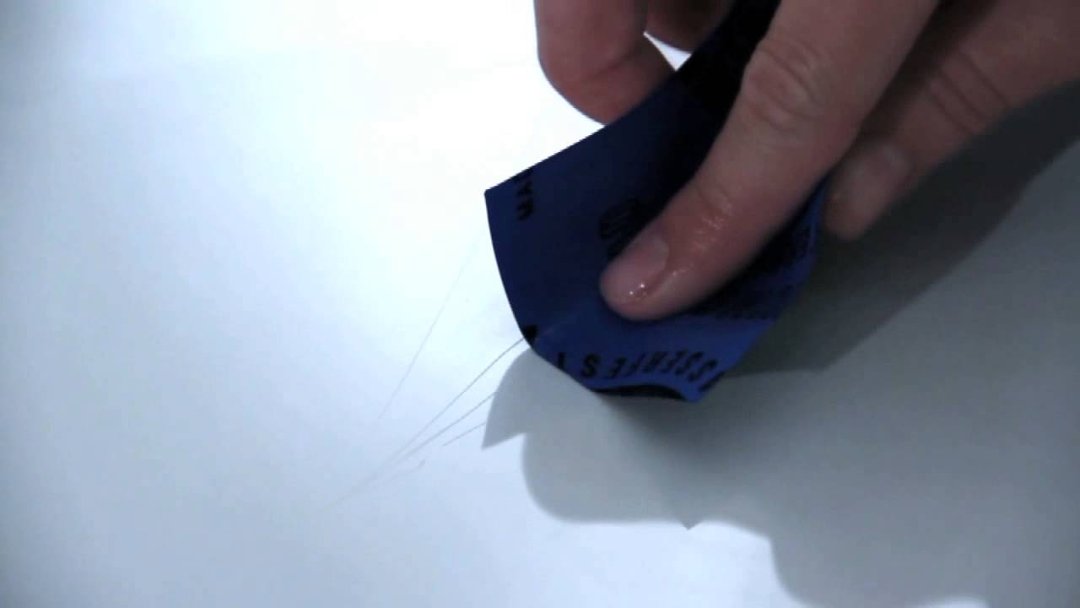 Scratches on the bathtub.