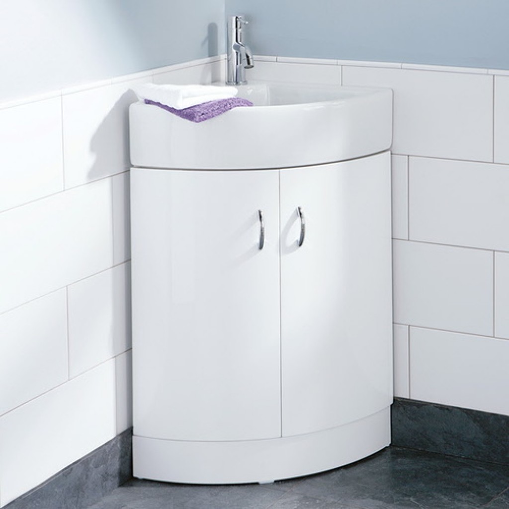 Corner cabinet with sink..