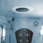 Why does the shower stall produce electric shock?