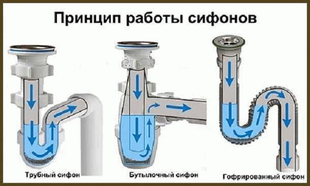 Types of siphons.