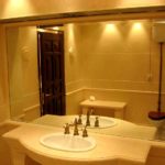 Mirror above the sink.