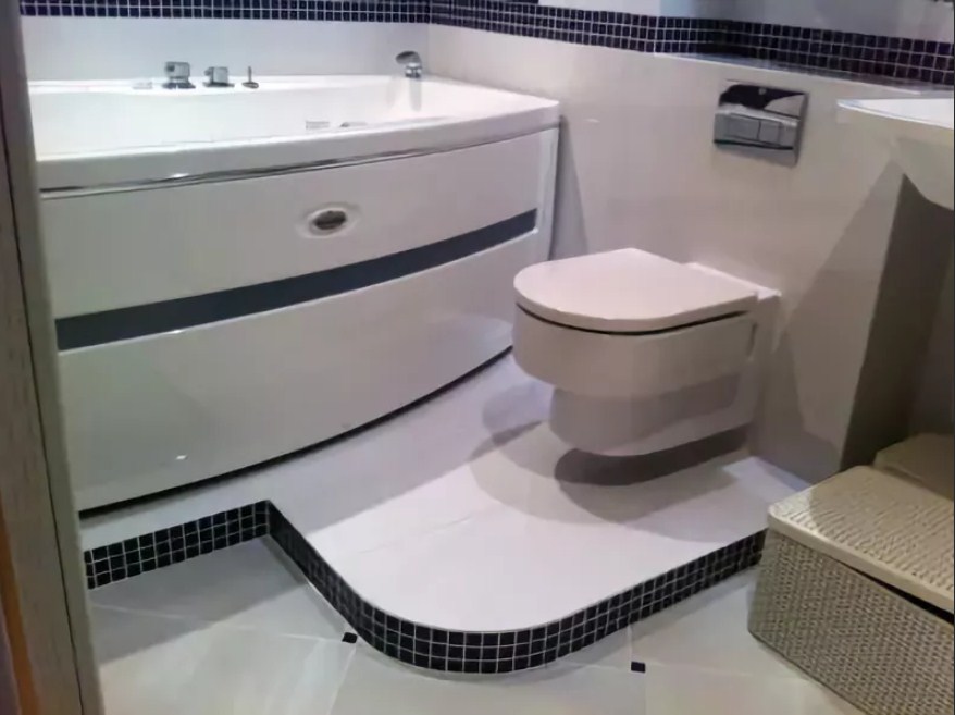 Toilet on the podium.