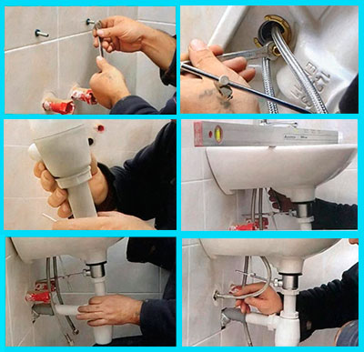 How to attach a wall-hung sink.