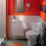 Installing a toilet in a corner.