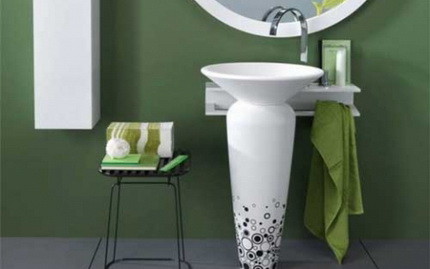 Sink with pedestal.